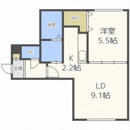 イーシティ山鼻の物件間取画像